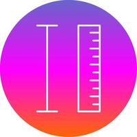 Measurement Line Gradient Circle Icon vector