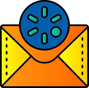 cargando lleno degradado icono vector