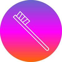 Toothbrush Line Gradient Circle Icon vector