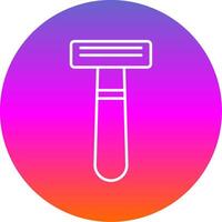 Shaving Razor Line Gradient Circle Icon vector