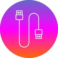 Cable Line Gradient Circle Icon vector