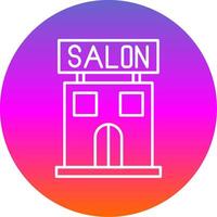 Salon Line Gradient Circle Icon vector