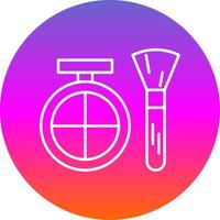 Bronzer Line Gradient Circle Icon vector