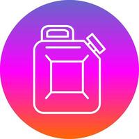 Canister Line Gradient Circle Icon vector