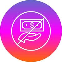 Stop Corruption Line Gradient Circle Icon vector