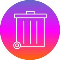 Refuse Line Gradient Circle Icon vector
