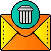 Dustbin Filled Gradient Icon vector