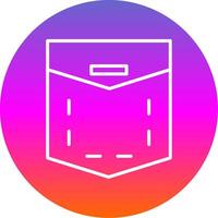 Pocket Line Gradient Circle Icon vector