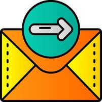 Right arrow Filled Gradient Icon vector