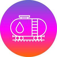 Oil Tank Line Gradient Circle Icon vector