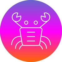 Crab Line Gradient Circle Icon vector