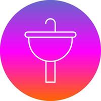 Sinking Line Gradient Circle Icon vector