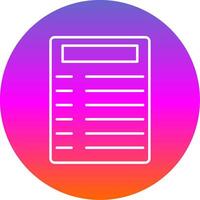 Parchment Line Gradient Circle Icon vector