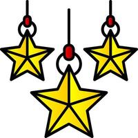 Christmas star Filled Gradient Icon vector