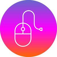 Mouse Line Gradient Circle Icon vector