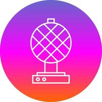 Waffle Iron Line Gradient Circle Icon vector