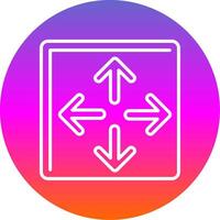 Maximize Line Gradient Circle Icon vector