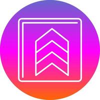 Up Chevron Line Gradient Circle Icon vector