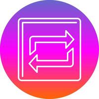 Repeat Line Gradient Circle Icon vector