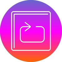 Loop Line Gradient Circle Icon vector