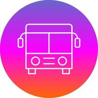 Bus Line Gradient Circle Icon vector