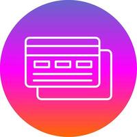 Credit Card Line Gradient Circle Icon vector