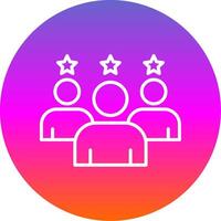 Team Line Gradient Circle Icon vector