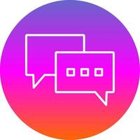 Chat Line Gradient Circle Icon vector