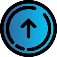 Up arrow Filled Gradient Icon vector