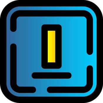 Bottom alignment Filled Gradient Icon vector