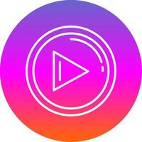 Play Line Gradient Circle Icon vector