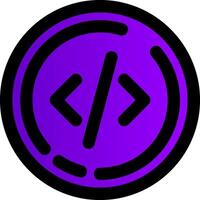Code Filled Gradient Icon vector