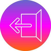 Logout Line Gradient Circle Icon vector