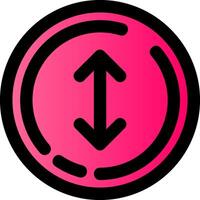 Up and down arrow Filled Gradient Icon vector