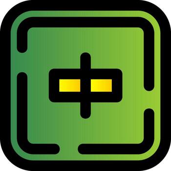 alinear objetos lleno degradado icono vector