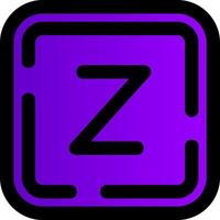 Letter z Filled Gradient Icon vector