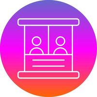 Ticket Box Line Gradient Circle Icon vector