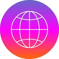 Worldwide Line Gradient Circle Icon vector