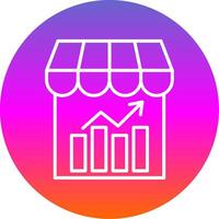 Stock Line Gradient Circle Icon vector