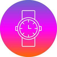 Watch Line Gradient Circle Icon vector