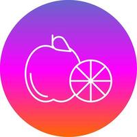 Healthy Eating Line Gradient Circle Icon vector