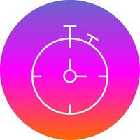 Chronometer Line Gradient Circle Icon vector