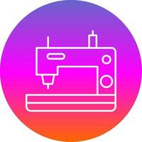 Sewing Machine Line Gradient Circle Icon vector