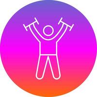 Exercise Line Gradient Circle Icon vector