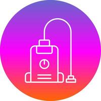 Vacuum Cleaner Line Gradient Circle Icon vector