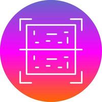 Qr Code Line Gradient Circle Icon vector