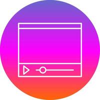 Online Streaming Line Gradient Circle Icon vector