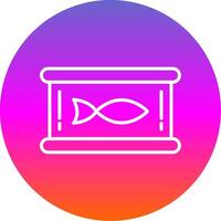 Tuna Line Gradient Circle Icon vector