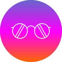 Sunglasses Line Gradient Circle Icon vector