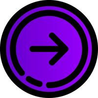 Right arrow Filled Gradient Icon vector